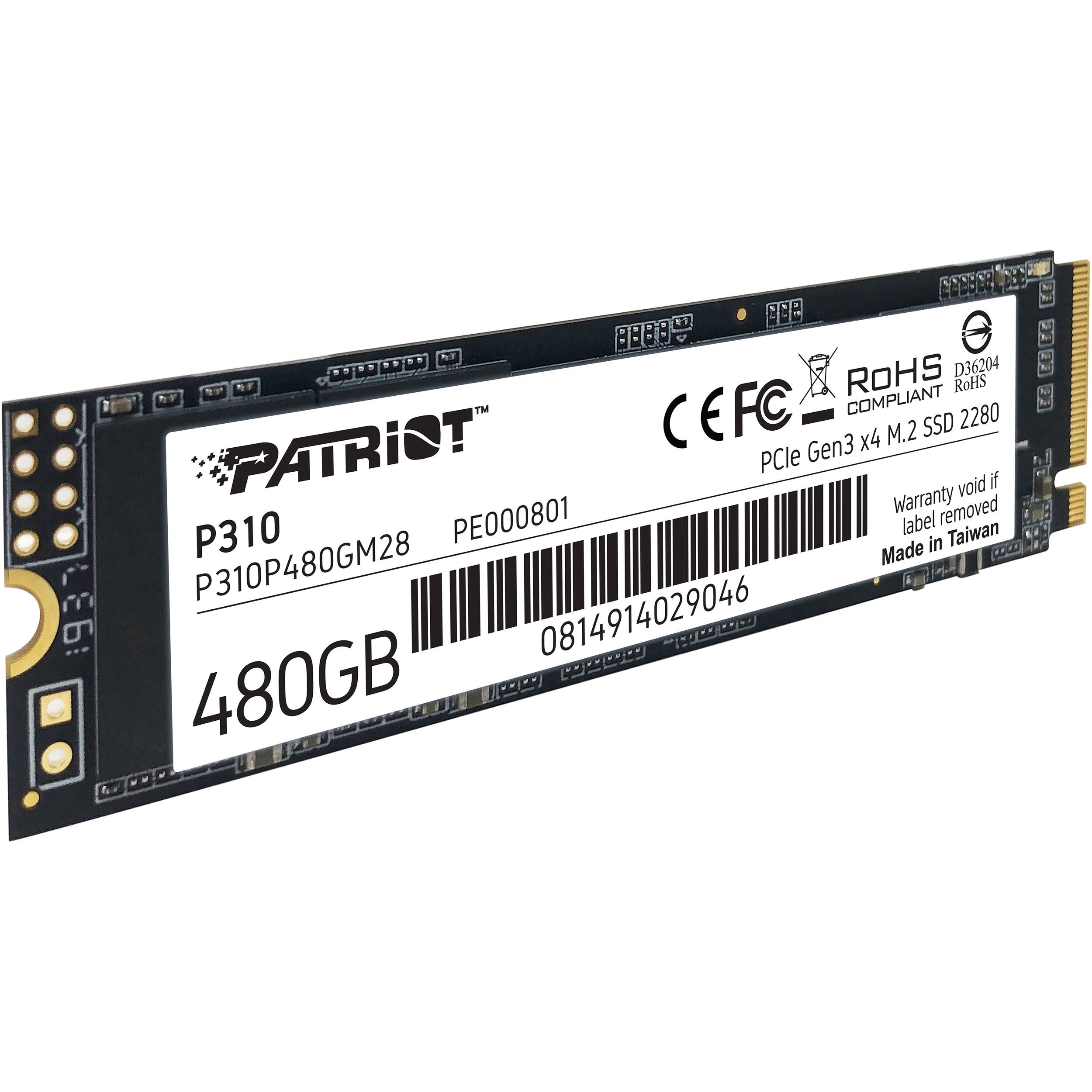DISCO SSD M.2 480GB PATRIOT P310 PCI-E