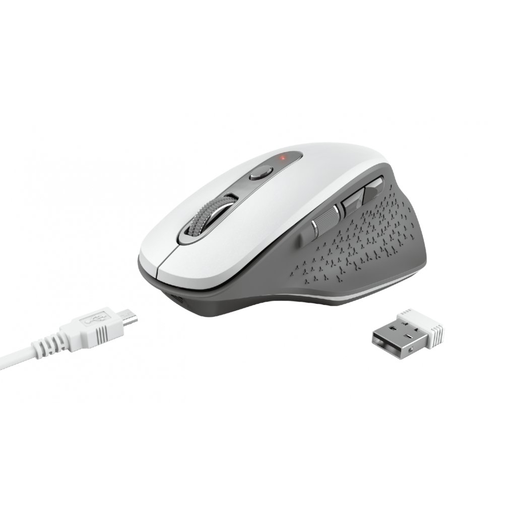 MOUSE TRUST OZAA RECHARGEABLE WHITE