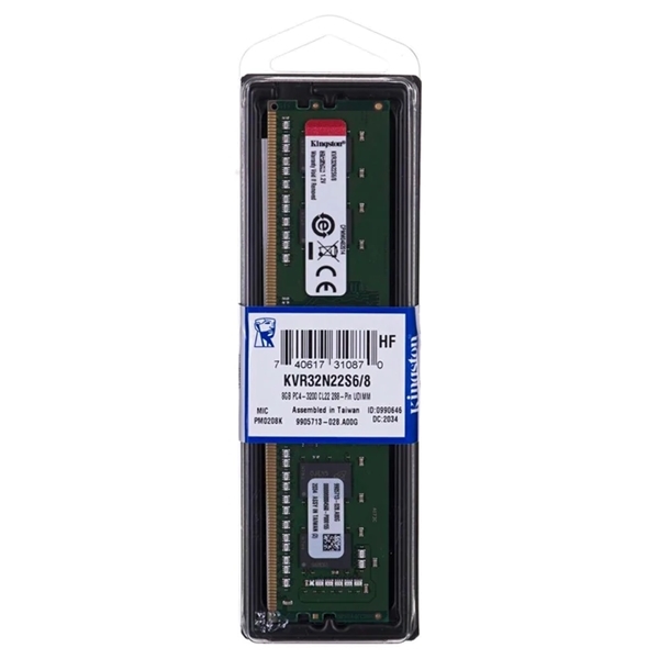 MEMORIA DDR4 KINGSTON 8GB 3200 MHZ KVR32N22S6/8