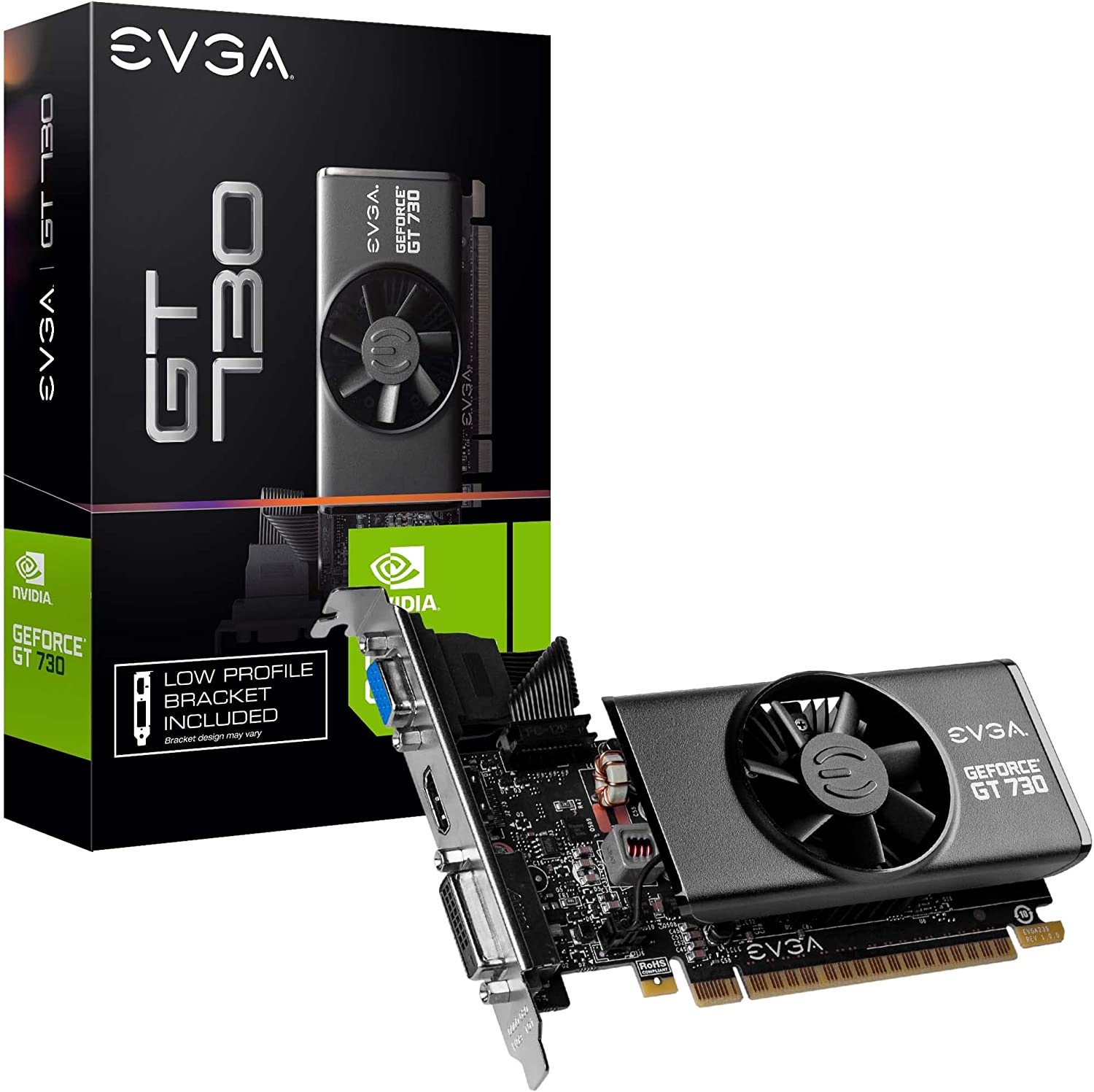 PLACA DE VIDEO GT 730 EVGA 2G DDR5 LOW PROFILE